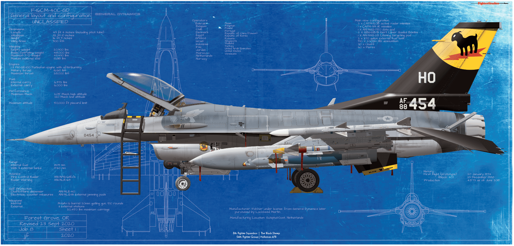 F-16CM Fighting Falcon, 8 FS 
